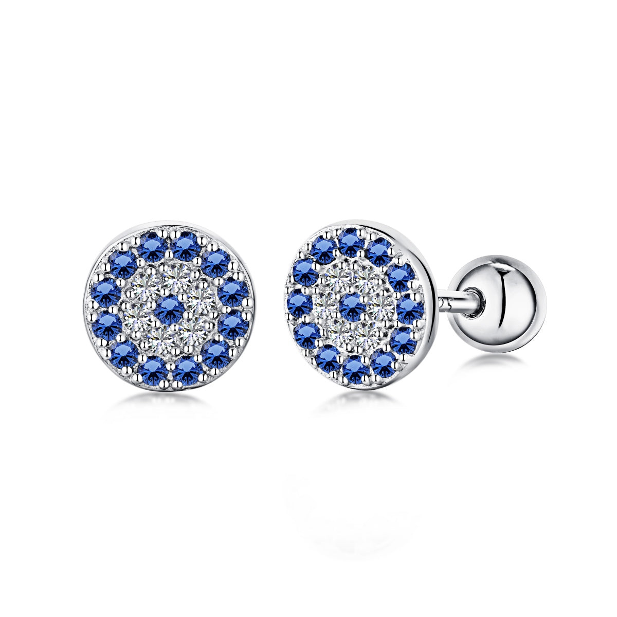 [Windsor Jewelry]Devil's Eye Ear Bone Nail Earrings