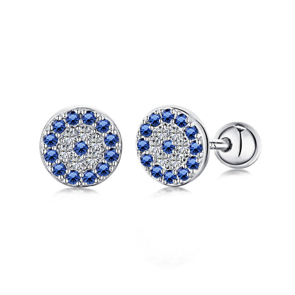 [Windsor Jewelry]Devil's Eye Ear Bone Nail Earrings