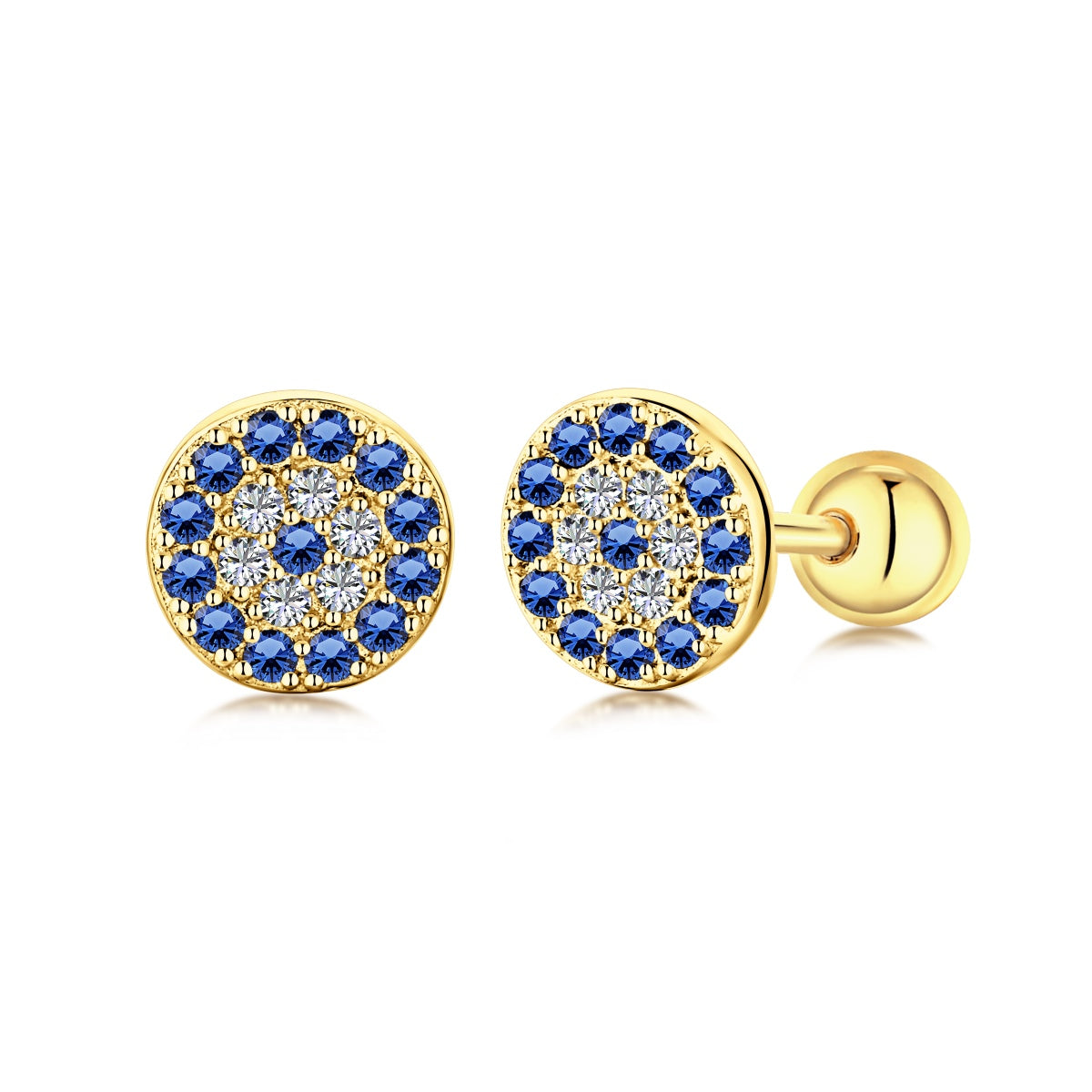 [Windsor Jewelry]Devil's Eye Ear Bone Nail Earrings