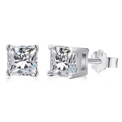 [Windsor Jewelry]1.0 Carat Radiant Princess Cut Wedding Earrings