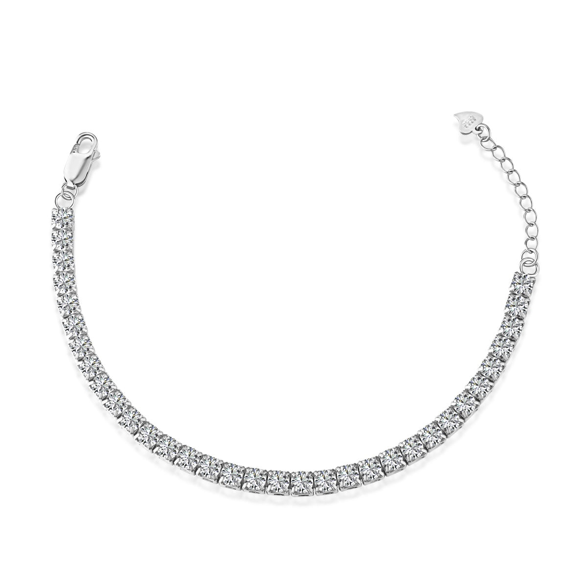 [Windsor Jewelry]Sparkling Radiant Princess Cut Tennis Bracelet