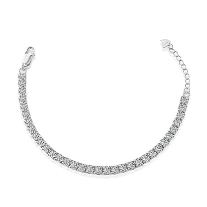 [Windsor Jewelry]Sparkling Radiant Princess Cut Tennis Bracelet