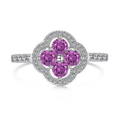 [Windsor Jewelry]Four Leaf Clover Flower Design Ring