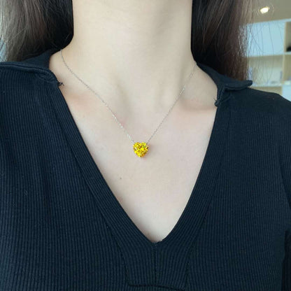 [Windsor Jewelry]6.0 carat Radiant Heart Shape Necklace