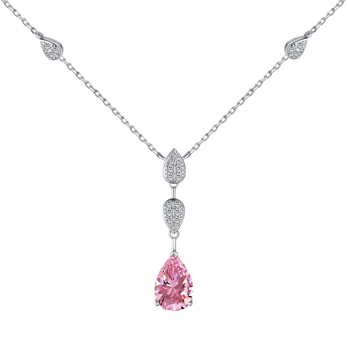 [Windsor Jewelry]Dazzling Pear Cut Necklace