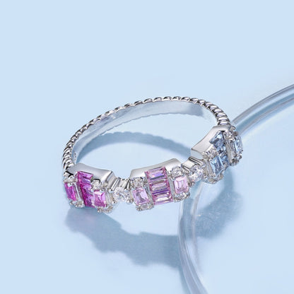 [Windsor Jewelry]Unique Colorful Emerald Cut Party Ring