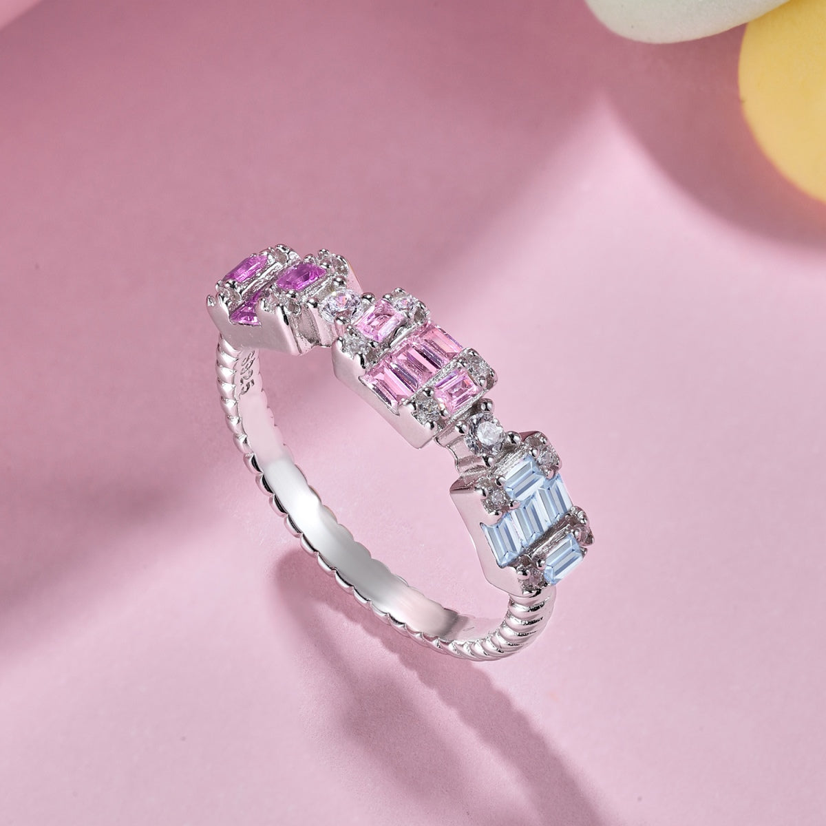 [Windsor Jewelry]Unique Colorful Emerald Cut Party Ring
