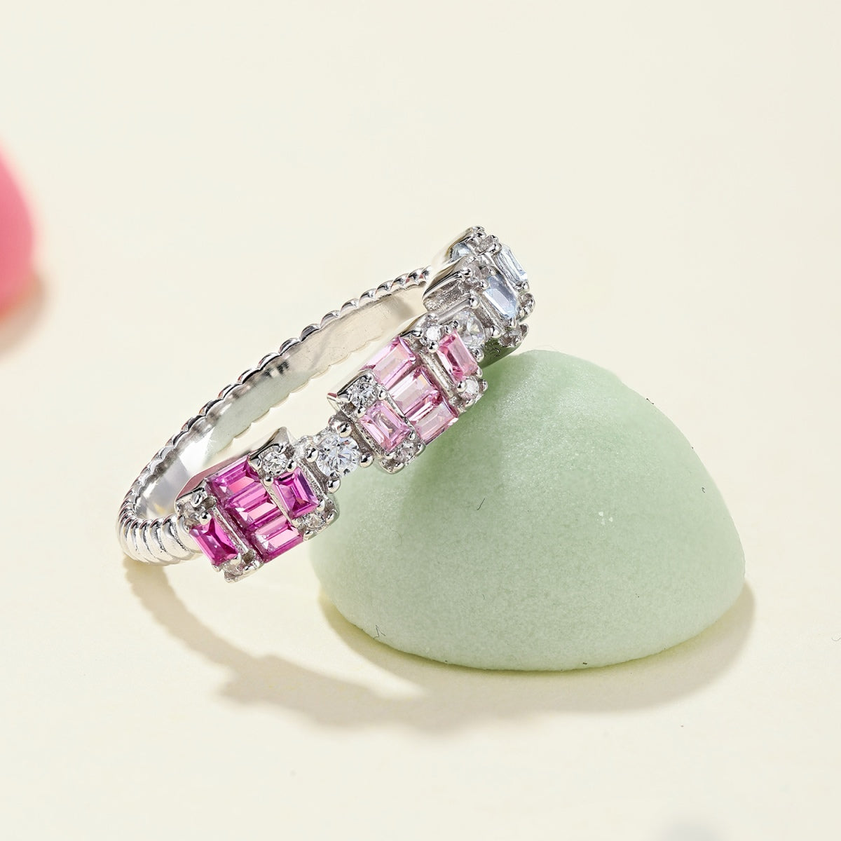 [Windsor Jewelry]Unique Colorful Emerald Cut Party Ring