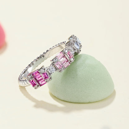 [Windsor Jewelry]Unique Colorful Emerald Cut Party Ring