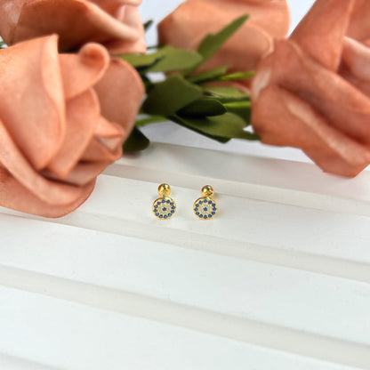 [Windsor Jewelry]Devil's Eye Ear Bone Nail Earrings