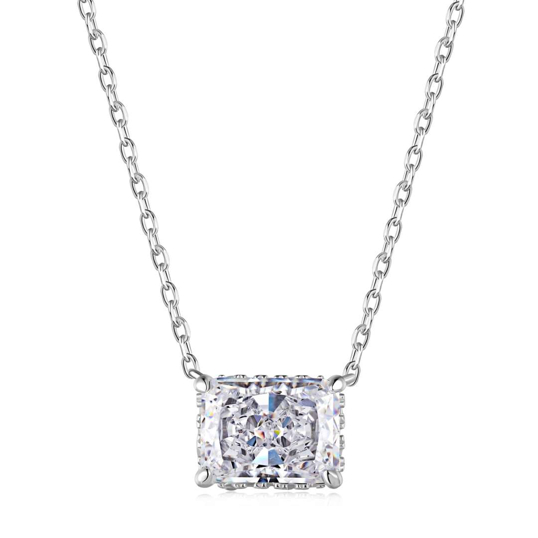 [Windsor Jewelry]Luxurious Square Shape Colorful Necalack