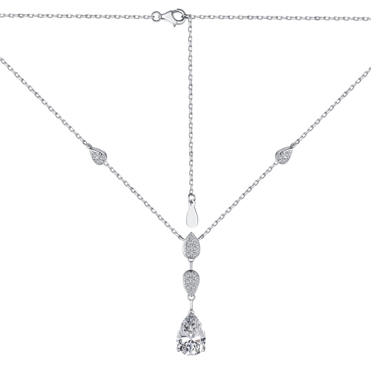 [Windsor Jewelry]Dazzling Pear Cut Necklace