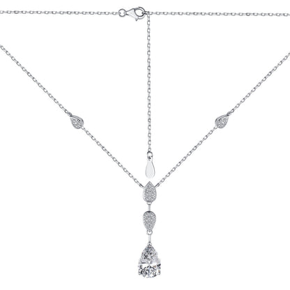 [Windsor Jewelry]Dazzling Pear Cut Necklace