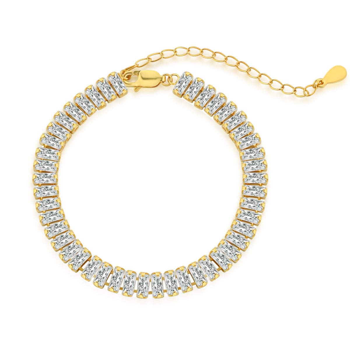 [Windsor Jewelry]Exquisite Emerald Cut Daily Bracelet