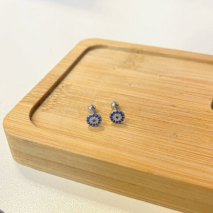 [Windsor Jewelry]Devil's Eye Ear Bone Nail Earrings