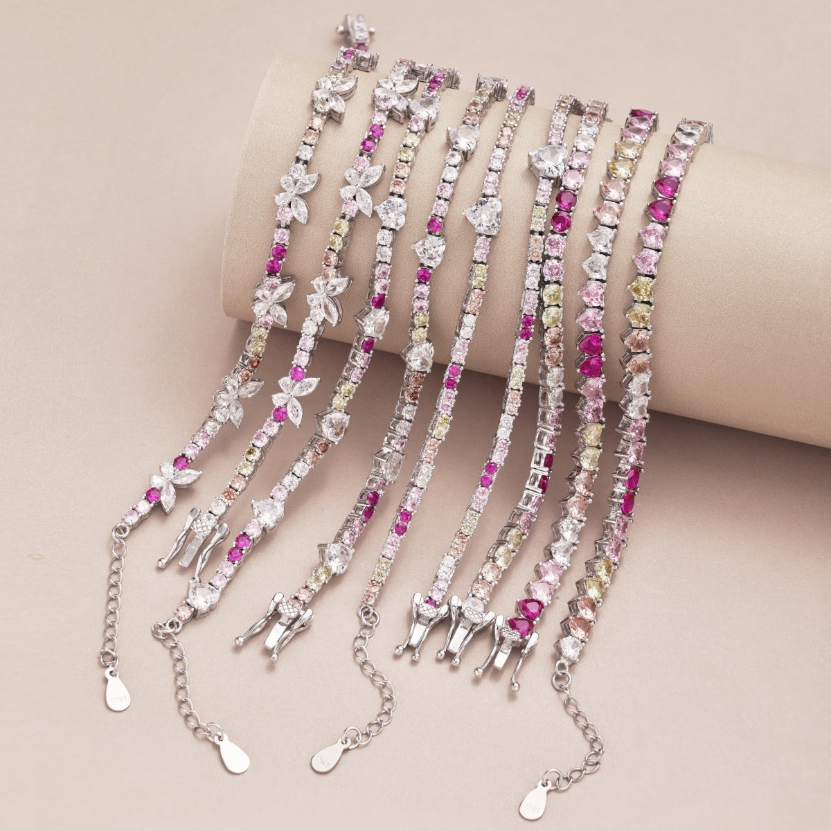 [Windsor Jewelry]Delicate Colorful Emerald Cut Party Bracelet