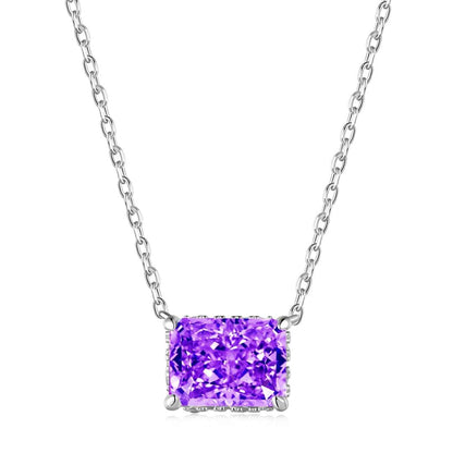 [Windsor Jewelry]Luxurious Square Shape Colorful Necalack