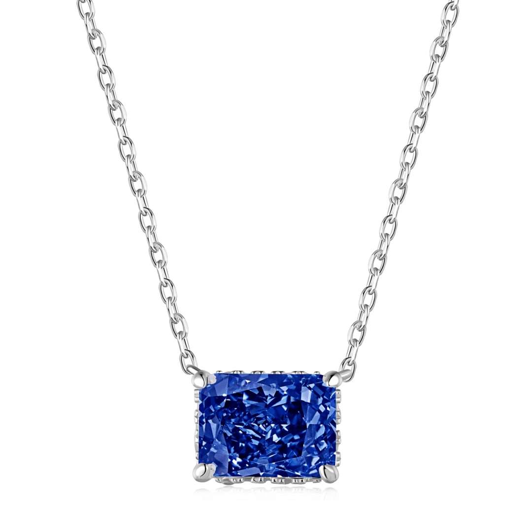 [Windsor Jewelry]Luxurious Square Shape Colorful Necalack