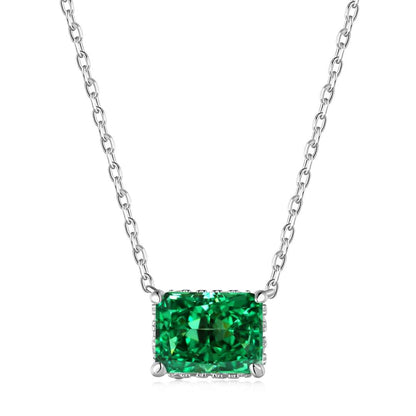 [Windsor Jewelry]Luxurious Square Shape Colorful Necalack