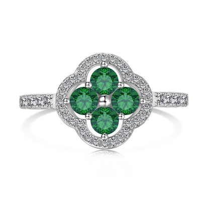 [Windsor Jewelry]Four Leaf Clover Flower Design Ring