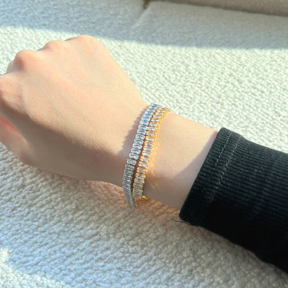 [Windsor Jewelry]Exquisite Emerald Cut Daily Bracelet