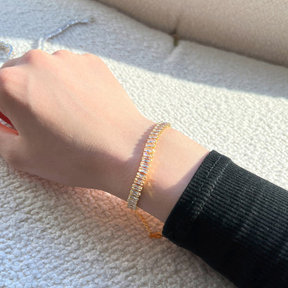 [Windsor Jewelry]Exquisite Emerald Cut Daily Bracelet