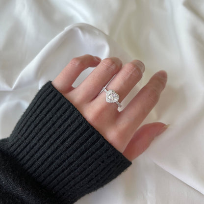 [Windsor Jewelry]Eternity Splashy Romantic Heart Shape Lover Ring