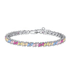 [Tonmkive Jewelry]Ornate Sparkling Multi Cut Party Bracelet