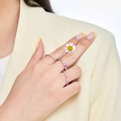 [Windsor Jewelry]Dazzling Lustrous Round Cut Tennis Ring