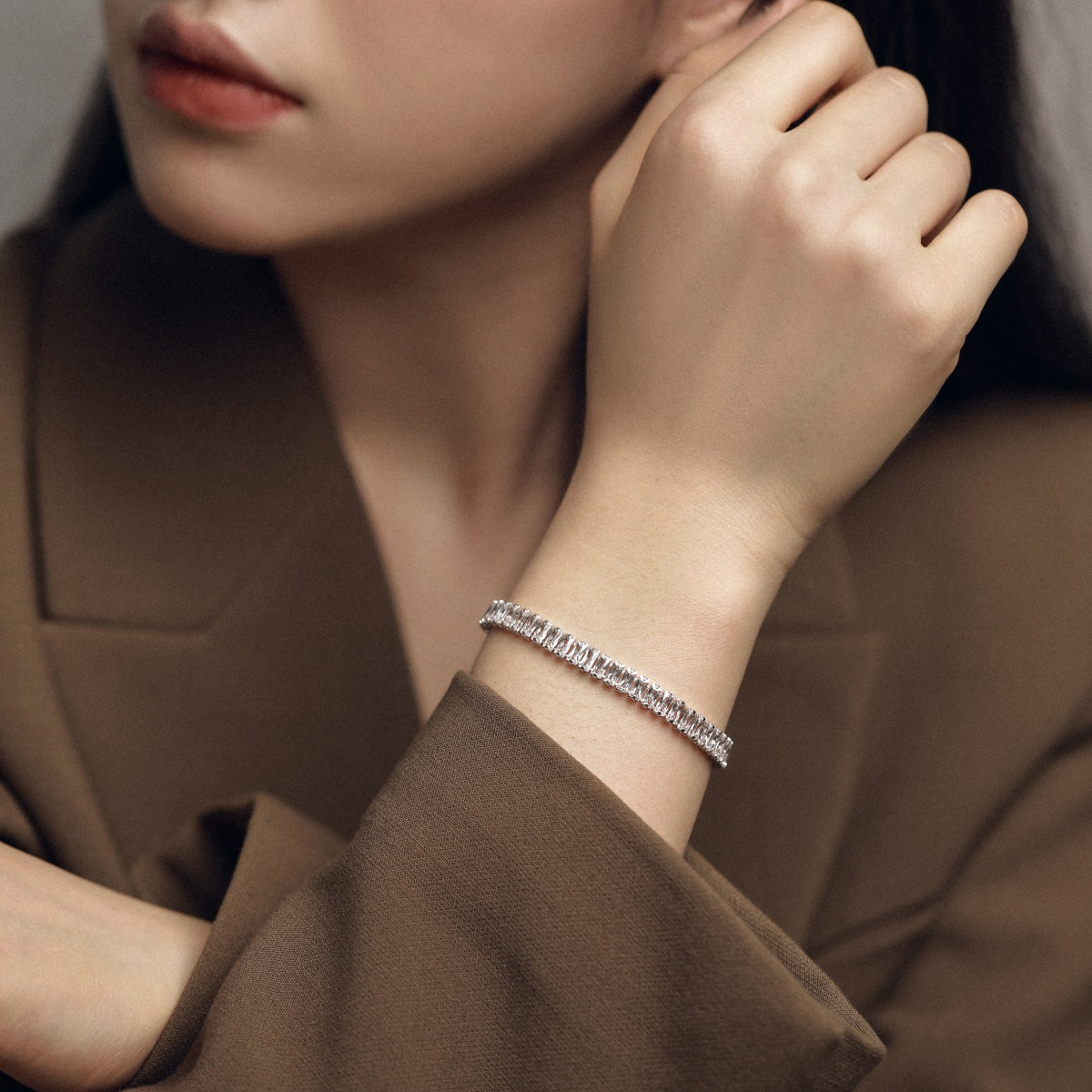 [Windsor Jewelry]Exquisite Emerald Cut Daily Bracelet