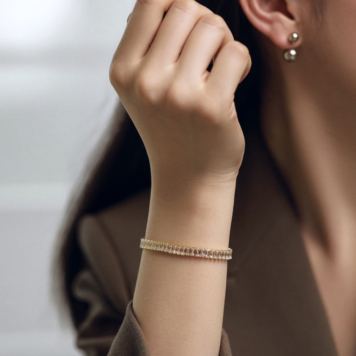 [Windsor Jewelry]Exquisite Emerald Cut Daily Bracelet