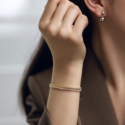 [Windsor Jewelry]Exquisite Emerald Cut Daily Bracelet