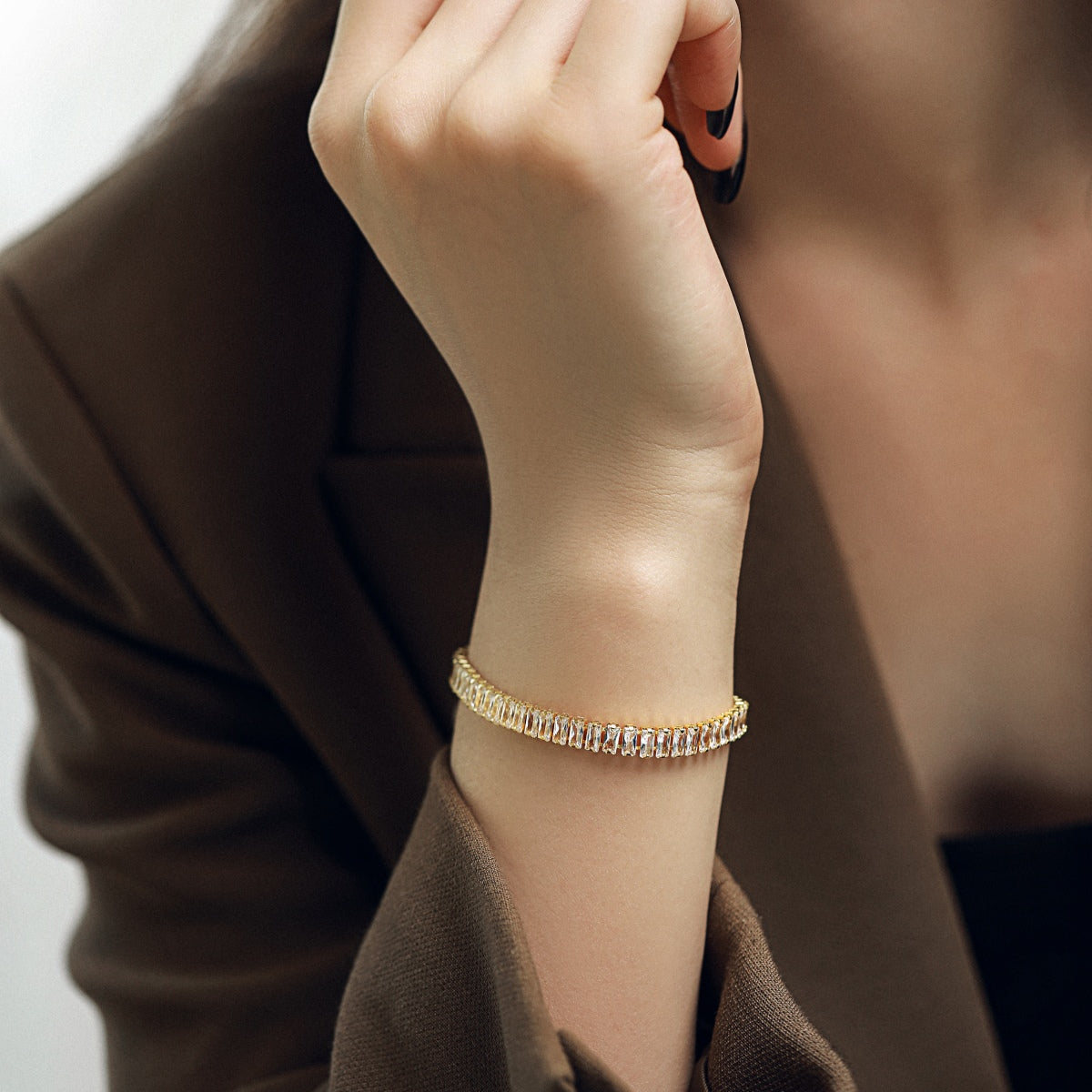 [Windsor Jewelry]Exquisite Emerald Cut Daily Bracelet