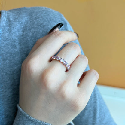 [Windsor Jewelry]Eternity Round Cut Tennis Ring