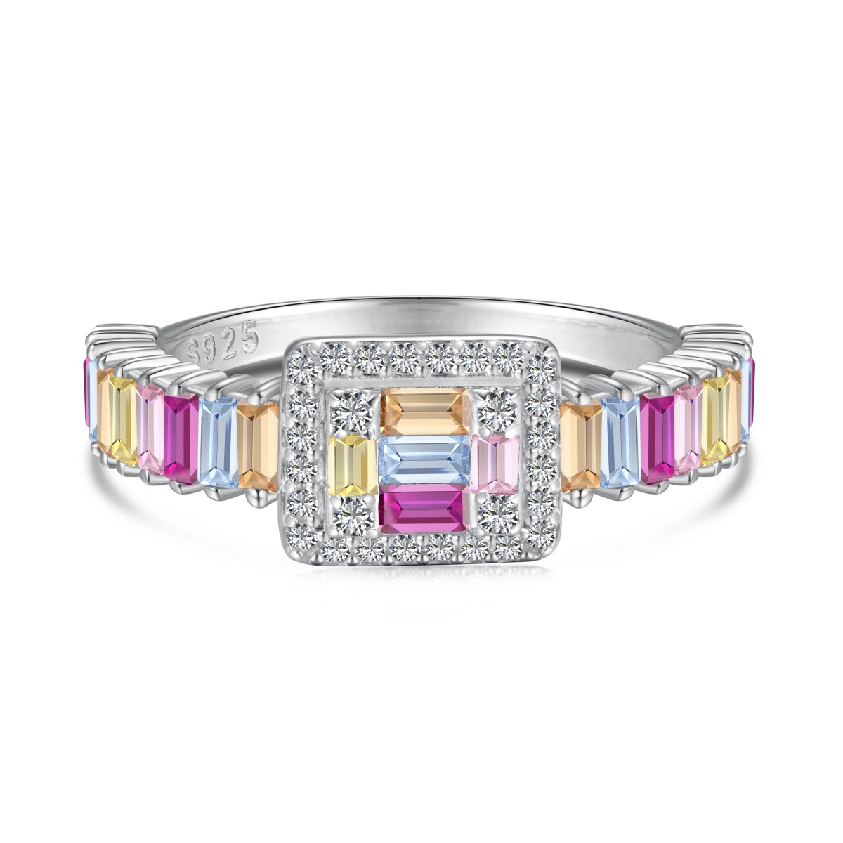 [Windsor Jewelry]Exquisite Colorful Radiant Cut Party Ring