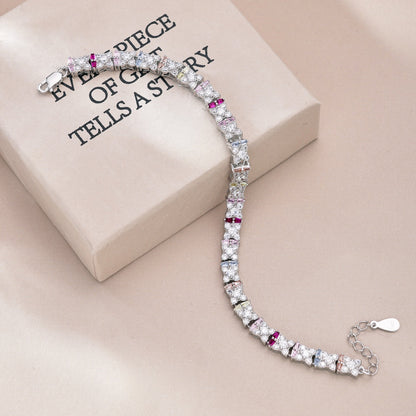 [Windsor Jewelry]Unique Colorful Flower Shape Daily Bracelet