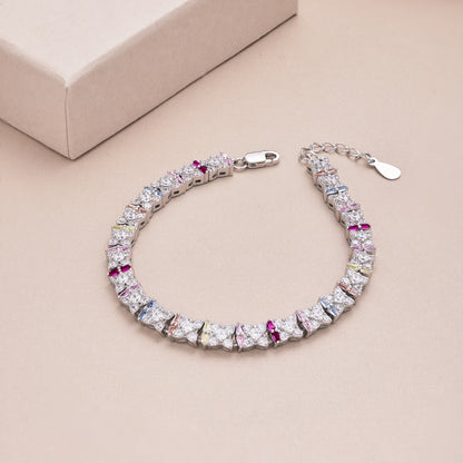 [Windsor Jewelry]Unique Colorful Flower Shape Daily Bracelet