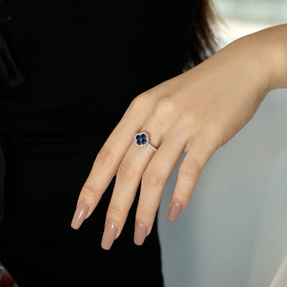 [Windsor Jewelry]Four Leaf Clover Flower Design Ring