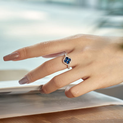 [Windsor Jewelry]Four Leaf Clover Flower Design Ring
