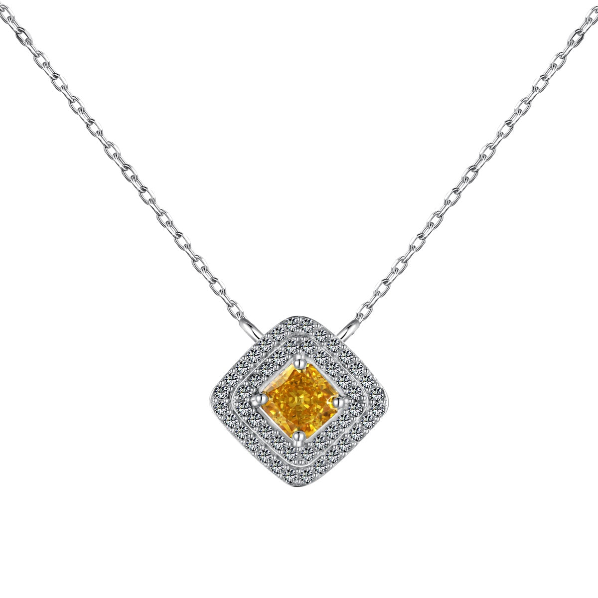 [Windsor Jewelry]Sparkling Asscher Cut Necklace