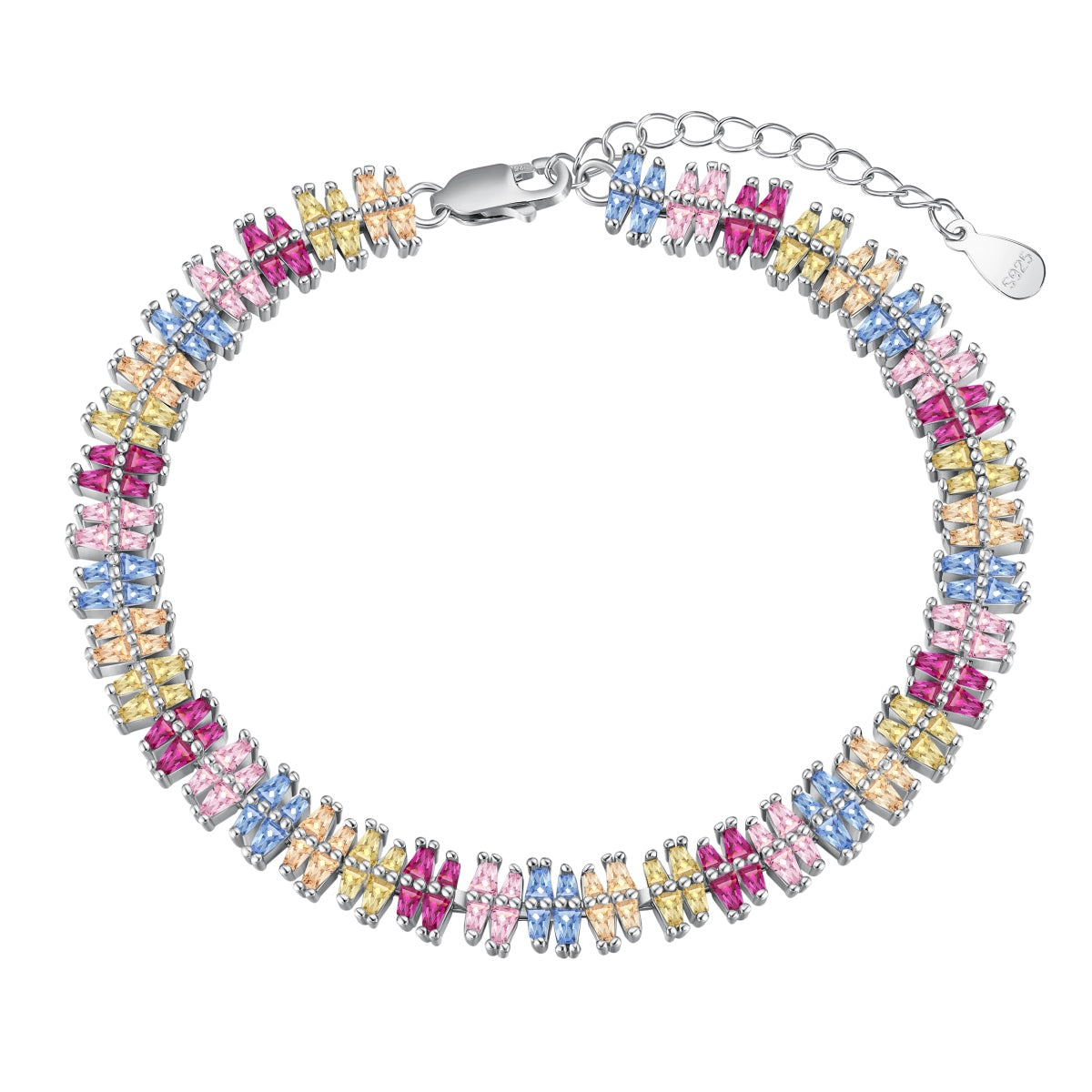 [Windsor Jewelry]Sparkling Exquisite Multi Cut Party Bracelet