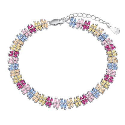 [Windsor Jewelry]Sparkling Exquisite Multi Cut Party Bracelet