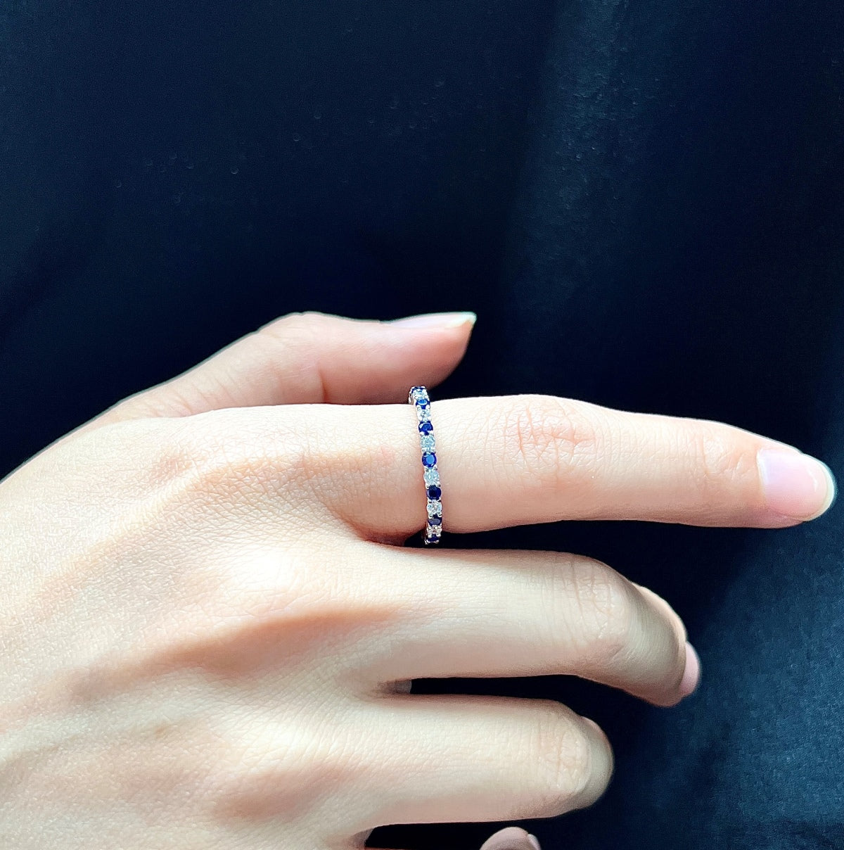 [Windsor Jewelry]Exquisite Colorful Round Cut Tennis Ring