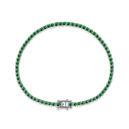 [Windsor Jewelry]Dazzling Colorful Round Cut Daily Bracelet