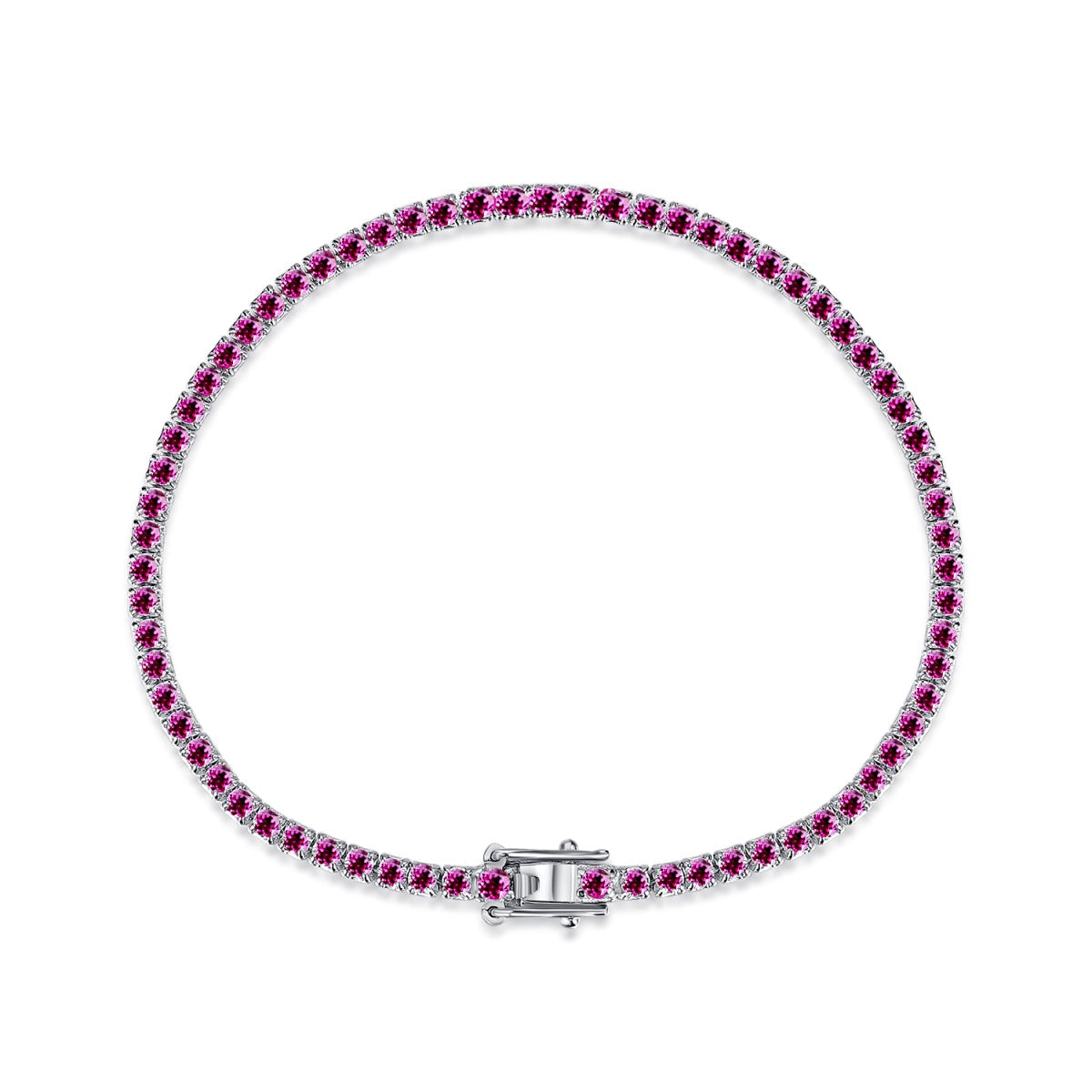 [Windsor Jewelry]Dazzling Colorful Round Cut Daily Bracelet