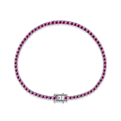 [Windsor Jewelry]Dazzling Colorful Round Cut Daily Bracelet