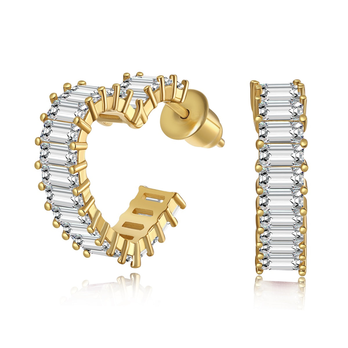 [Windsor Jewelry]Radiant Heart Cutout Earrings