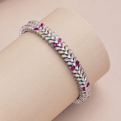 [Windsor Jewelry]Dainty Radiant Emerald Cut Daily Bracelet