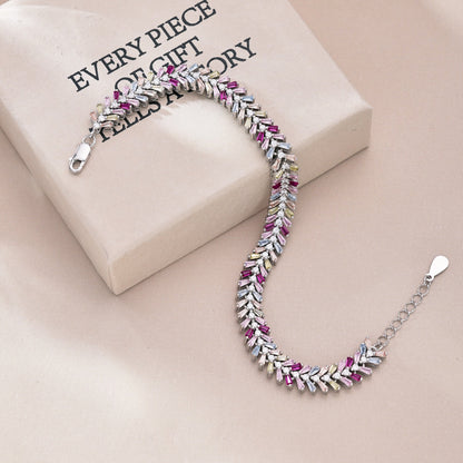 [Windsor Jewelry]Dainty Radiant Emerald Cut Daily Bracelet