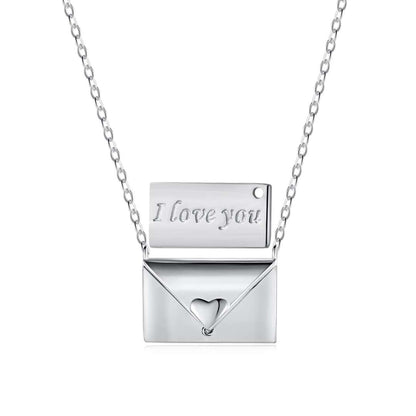 [Windsor Jewelry]Envelope Heart Shape Mother's Day Necklace